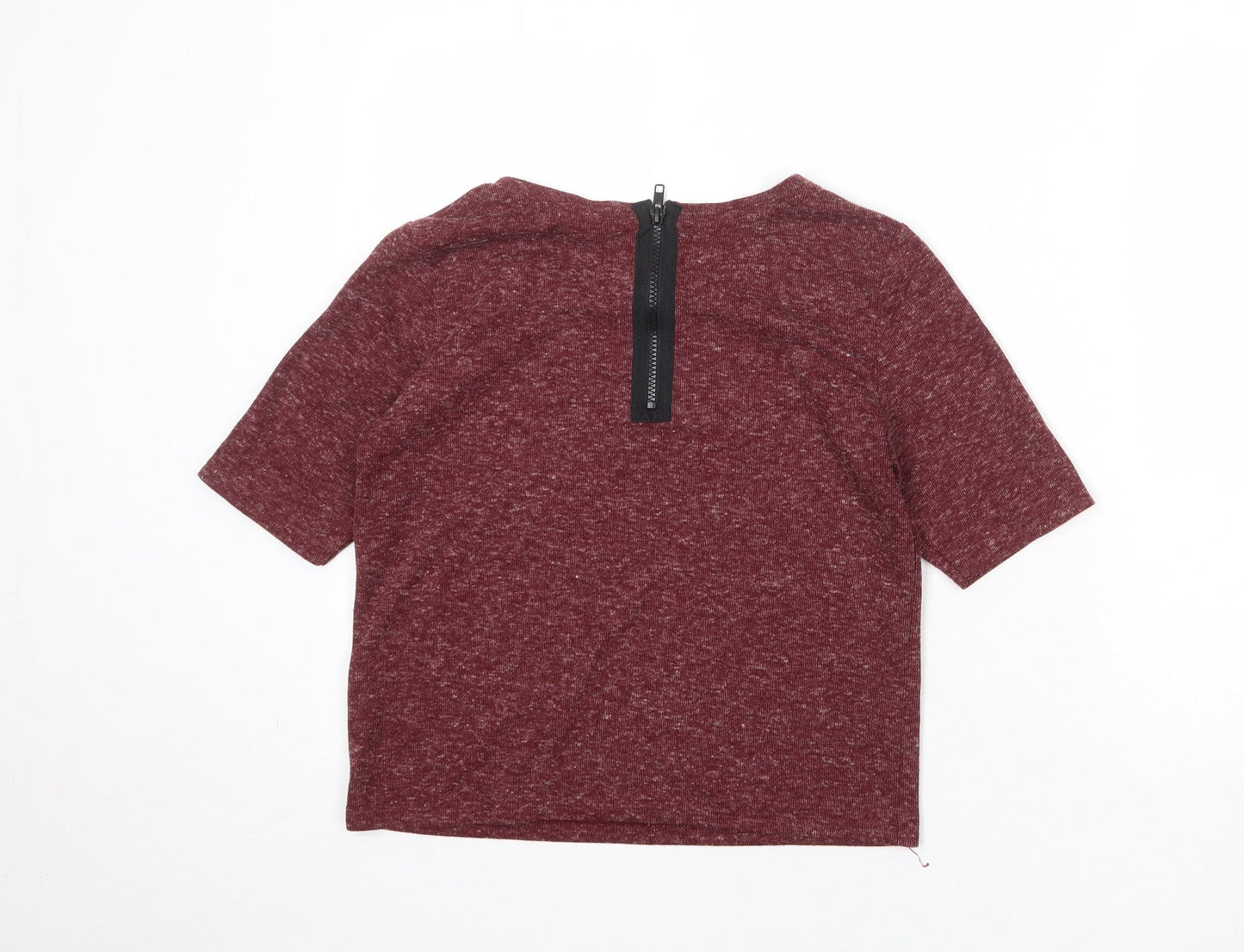 Topshop Womens Red Round Neck Polyester Pullover Jumper Size 6
