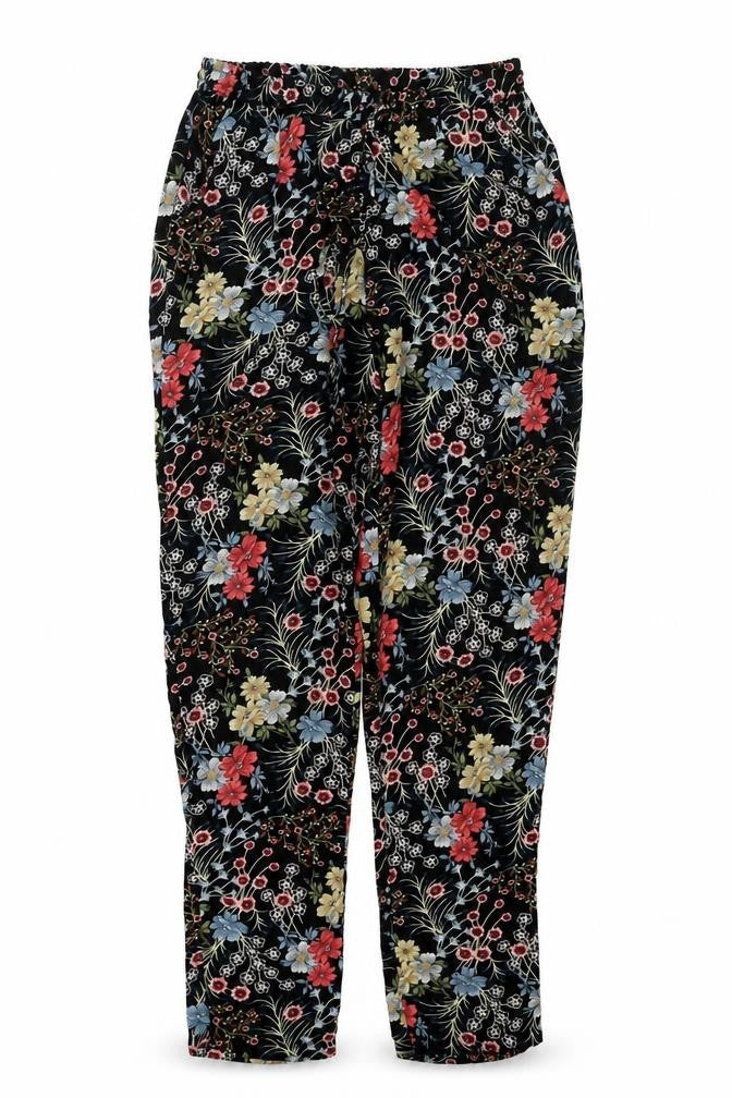 Only Womens Multicoloured Floral Polyester Harem Trousers Size 6 Regular Drawstring