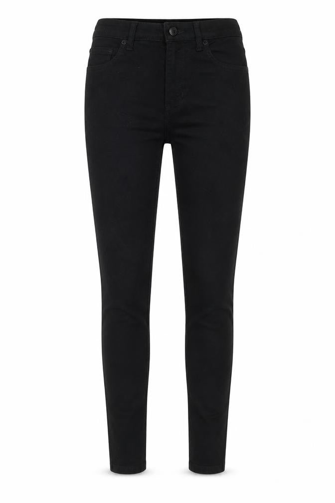 Marks and Spencer Womens Black Cotton Skinny Jeans Size 10 Regular Zip