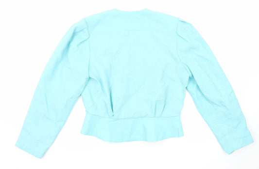Match Set Womens Blue Jacket Blazer Size 12 Button