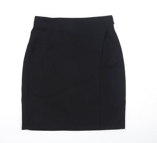 Penny Black Womens Black Wool Straight & Pencil Skirt Size 14 Button