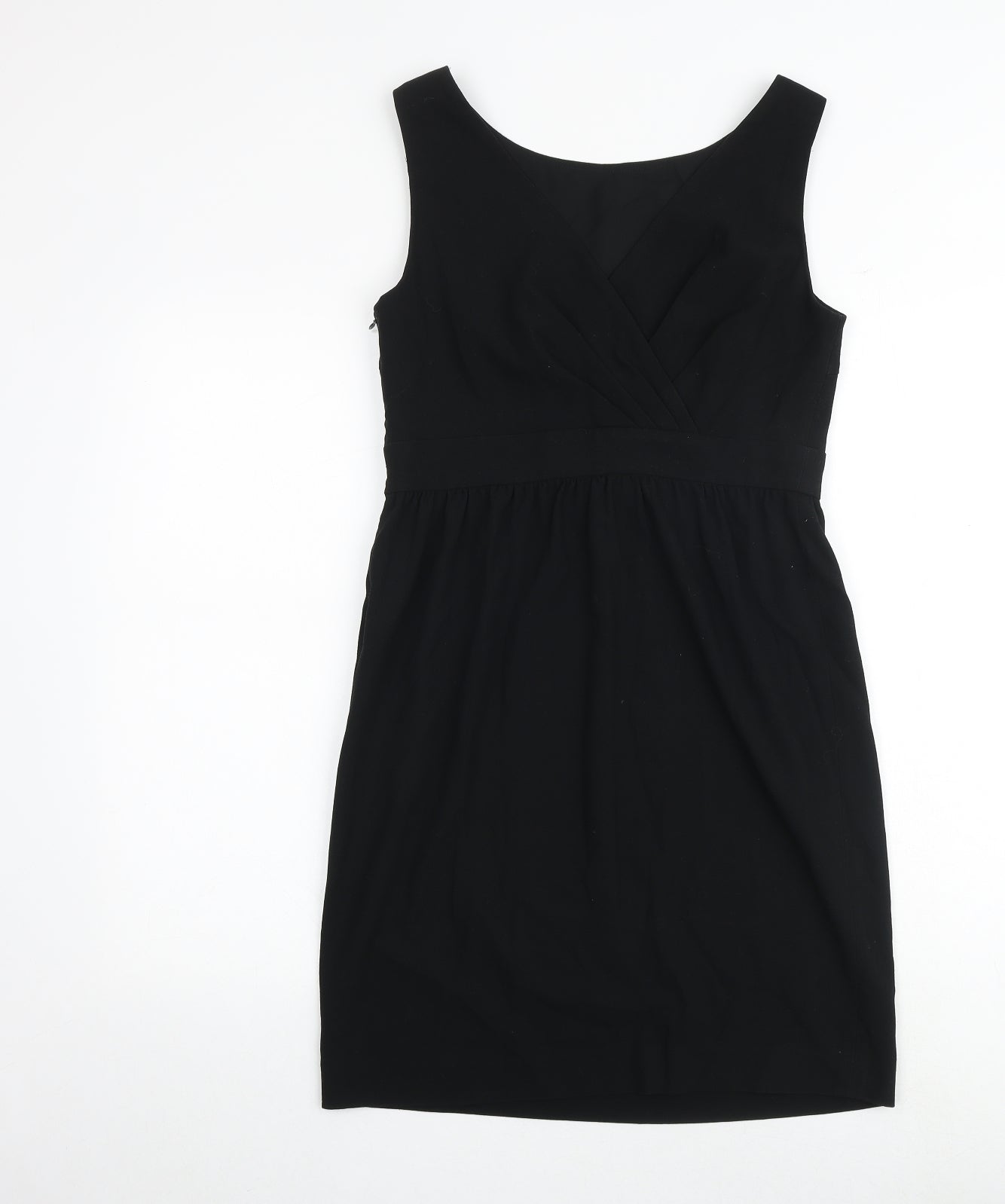 N.W.3 Womens Black Polyester A-Line Size 10 Round Neck Zip