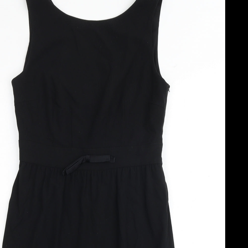 N.W.3 Womens Black Polyester A-Line Size 10 Round Neck Zip