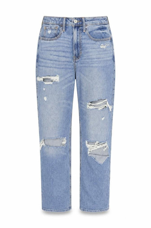 Hollister Womens Blue Cotton Straight Jeans Size 26 in Regular Zip