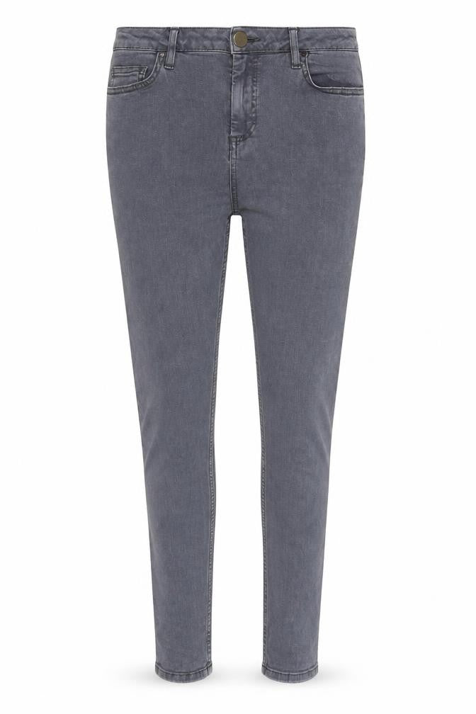 Topshop Womens Grey Cotton Skinny Jeans Size 30 in Regular Zip