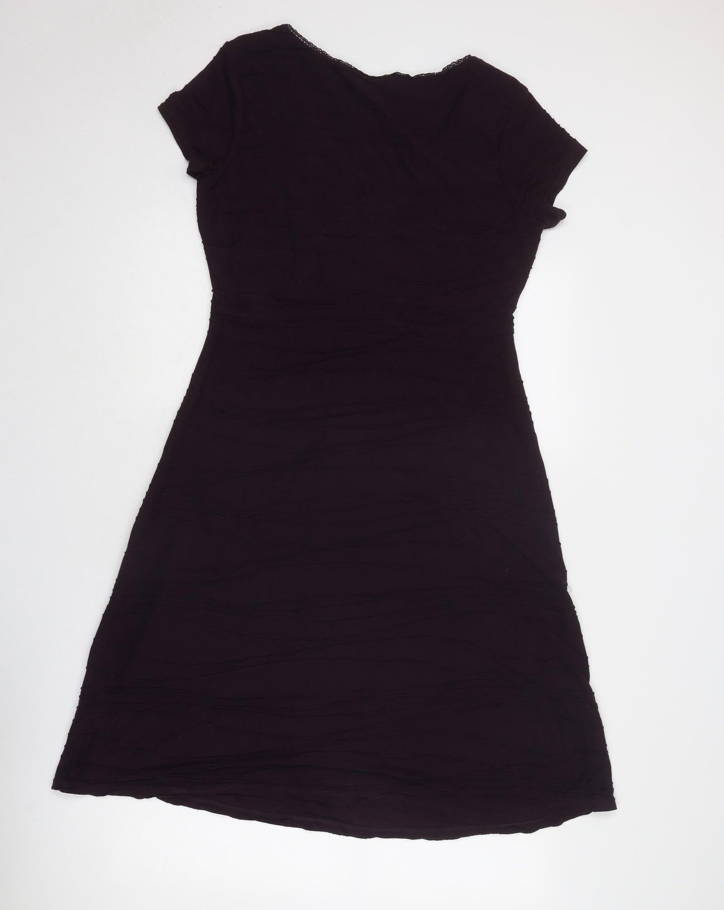 RJR.John Rocha Womens Purple Polyester Trapeze & Swing Size 12 V-Neck Pullover