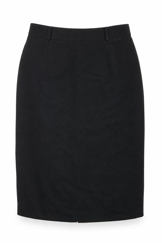 C&A Womens Black Polyester Straight & Pencil Skirt Size 14 Zip