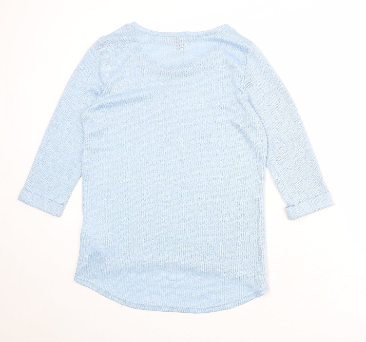 New Look Womens Blue Boat Neck Polyester Pullover Jumper Size 8