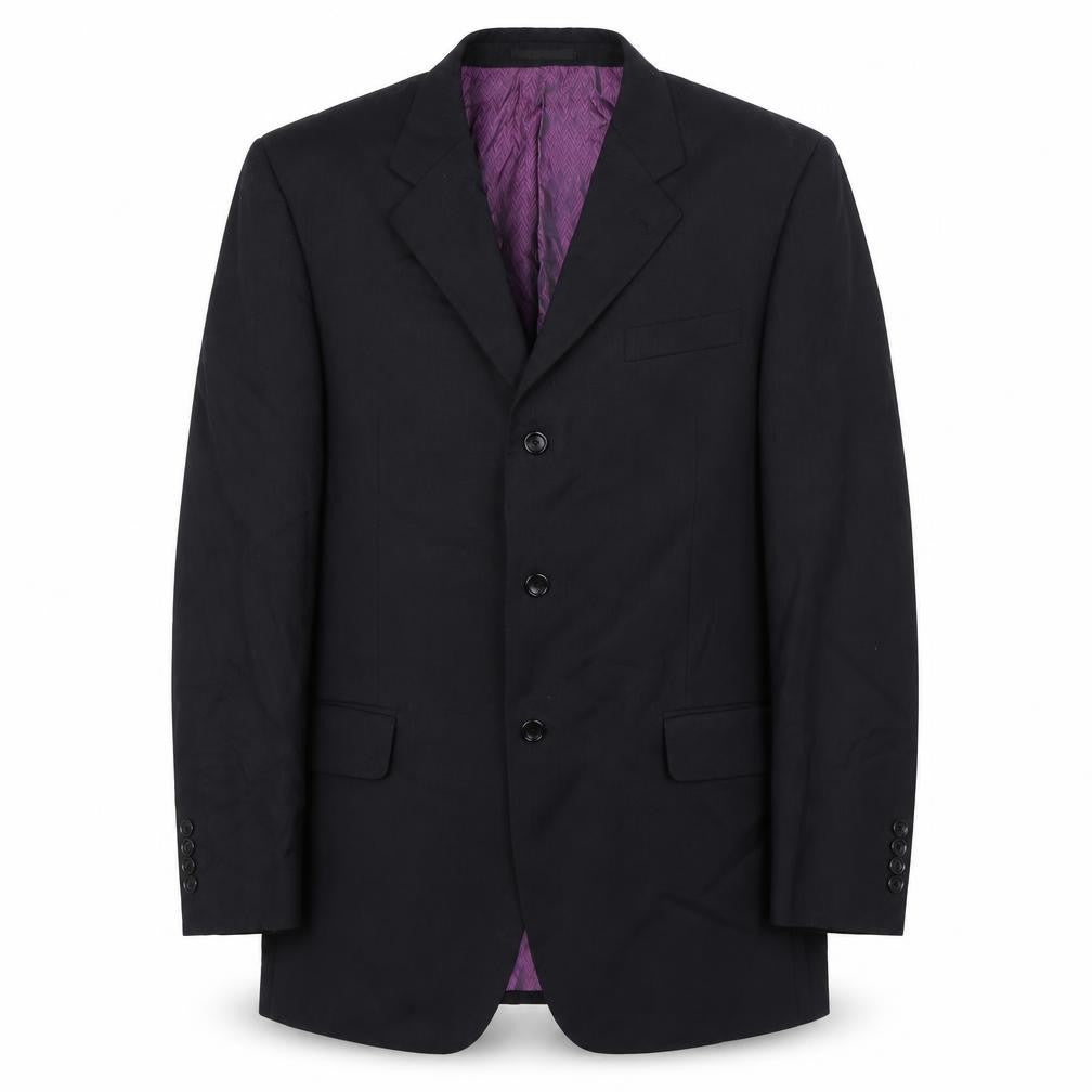 Mens 42 Chest Regular Racing Green Black Three-Button