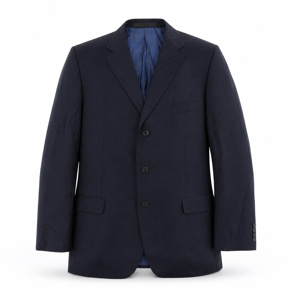 Marks and Spencer Mens Blue Wool Jacket Suit Jacket Size 44 Regular - Shoulder Pads