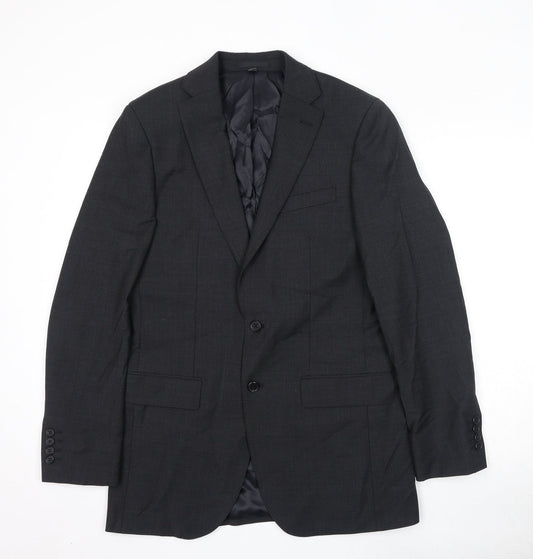 Marks and Spencer Mens Grey Wool Jacket Suit Jacket Size 38 Regular