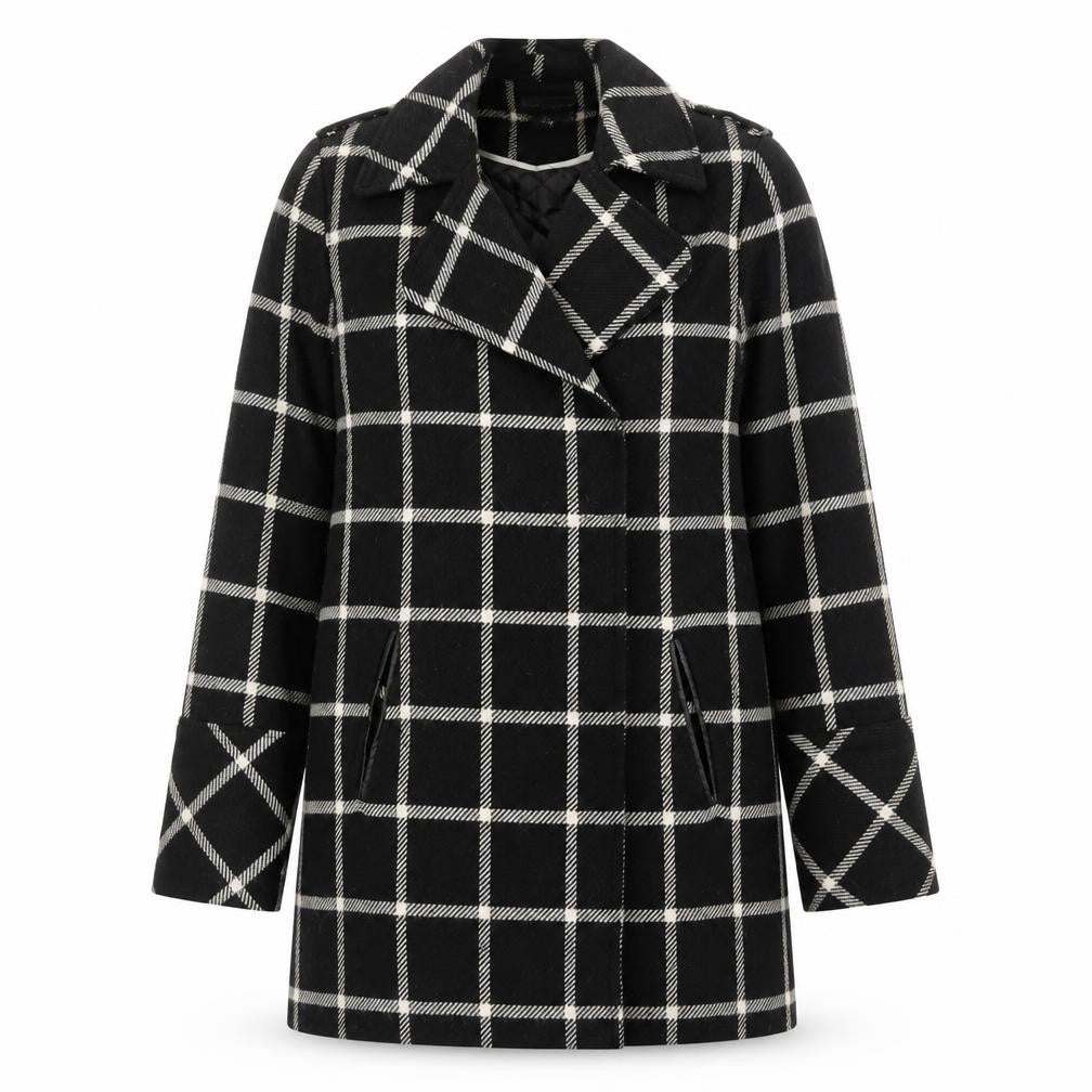 Dorothy Perkins Womens Black Striped Jacket Size 12 Button