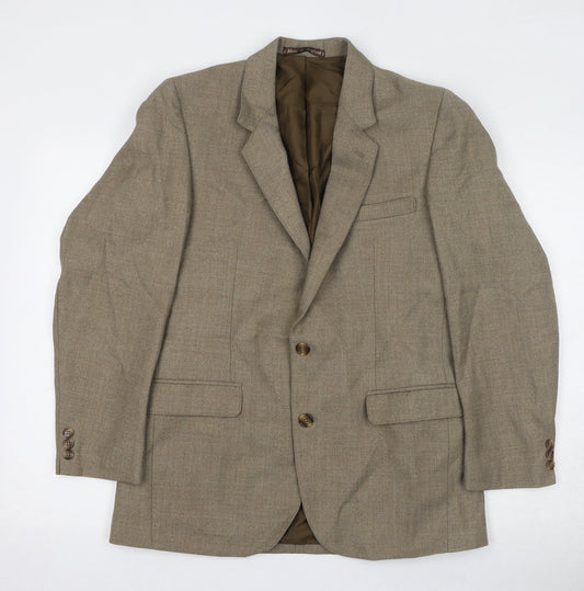 Winchester Mens Beige Polyester Jacket Suit Jacket Size 38 Regular