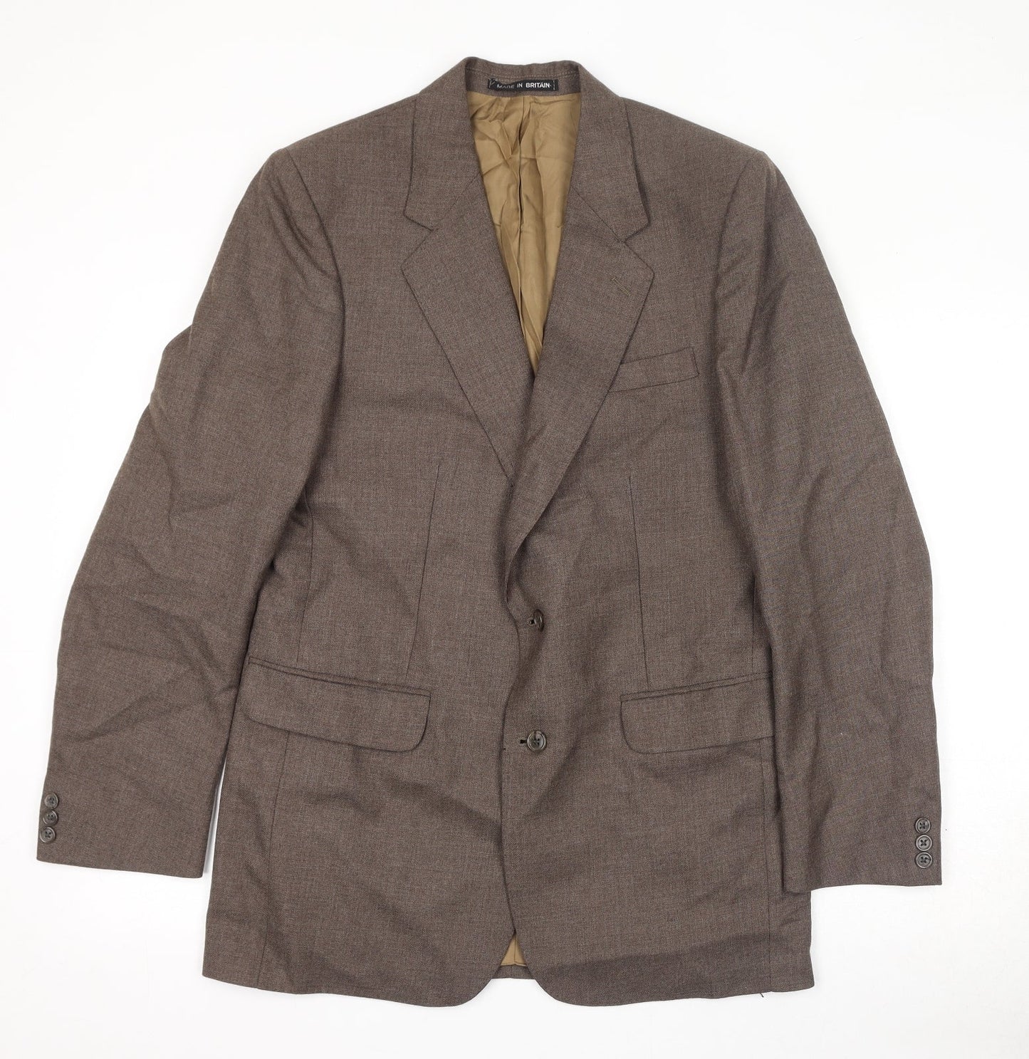 Guards Mens Brown Polyester Jacket Blazer Size 40 Regular
