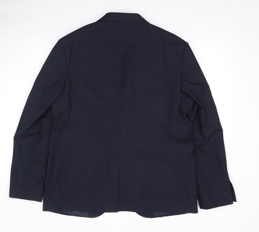 Autograph Mens Blue Polyester Jacket Suit Jacket Size 42 Regular