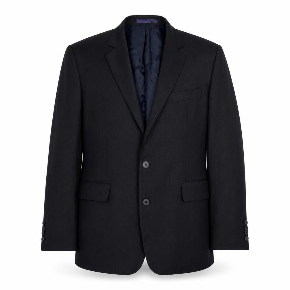 Front view of Hammond & Co men’s black polyester jacket suit jacket, size 44, regular