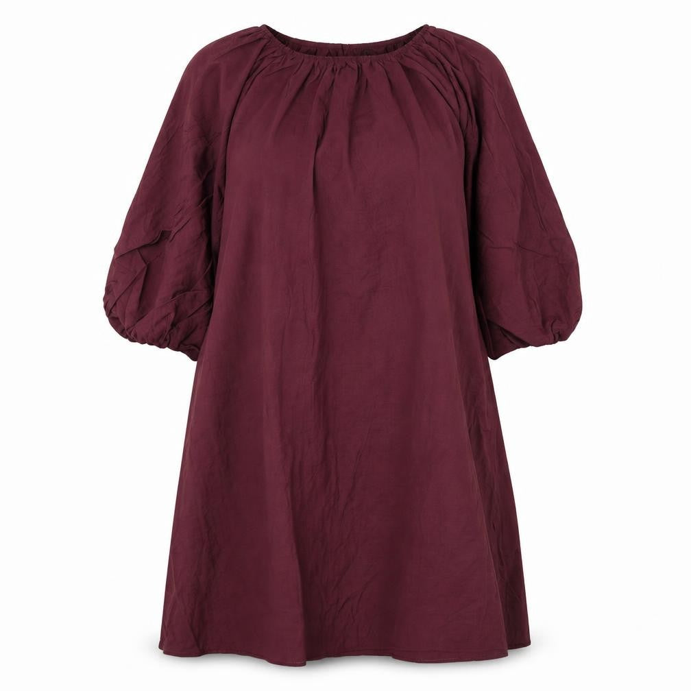 Marks and Spencer Womens Purple Viscose A-Line Size 12 Round Neck Button