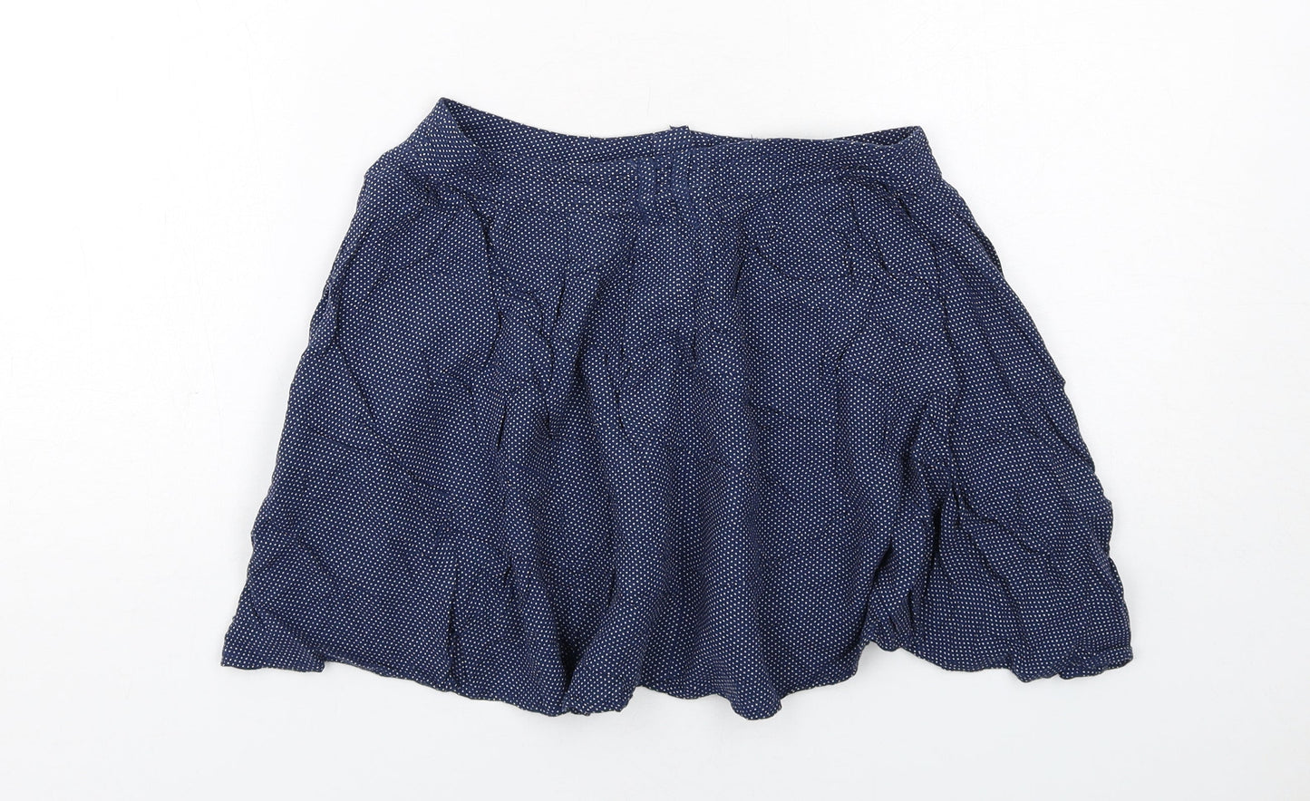 Topshop Womens Black Polka Dot Viscose Mini Skirt Size 8 Button