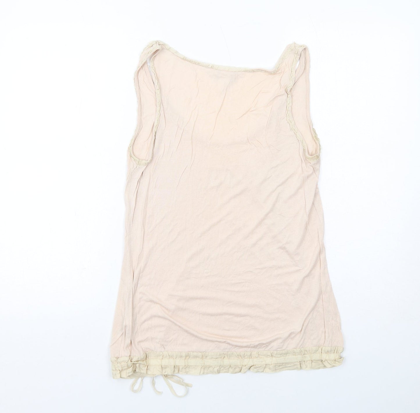 H&M Womens Pink Viscose Basic Tank Size M Round Neck