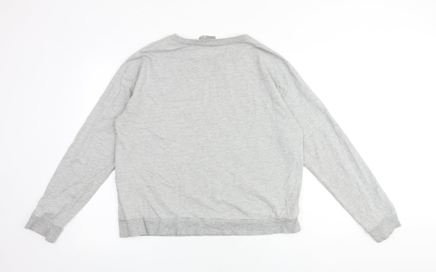 ASOS Womens Grey Cotton Pullover Sweatshirt Size 16 Pullover - Out of Office