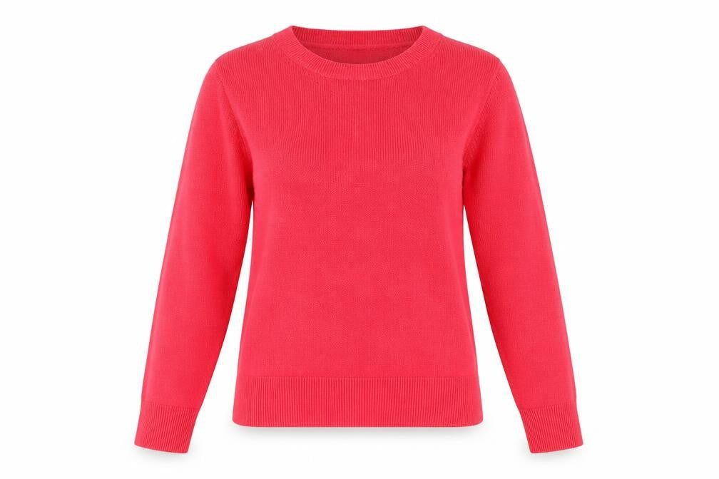 Marks and Spencer Womens Pink Round Neck Acrylic Pullover Jumper Size 6