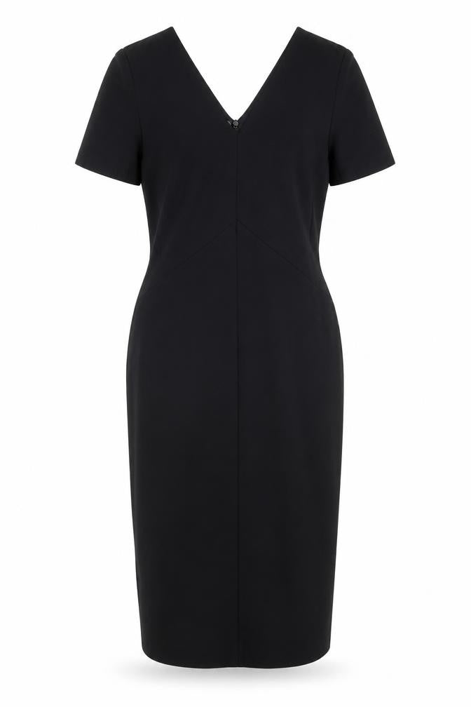 Marks and Spencer Womens Black Viscose A-Line Size 6 V-Neck Zip
