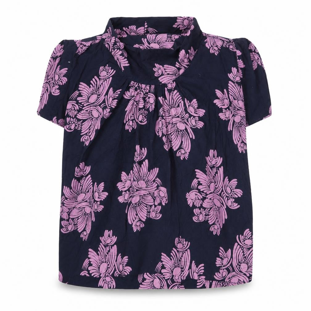 Womens UK Size 8 French Connection Blue 100% Cotton Blouse