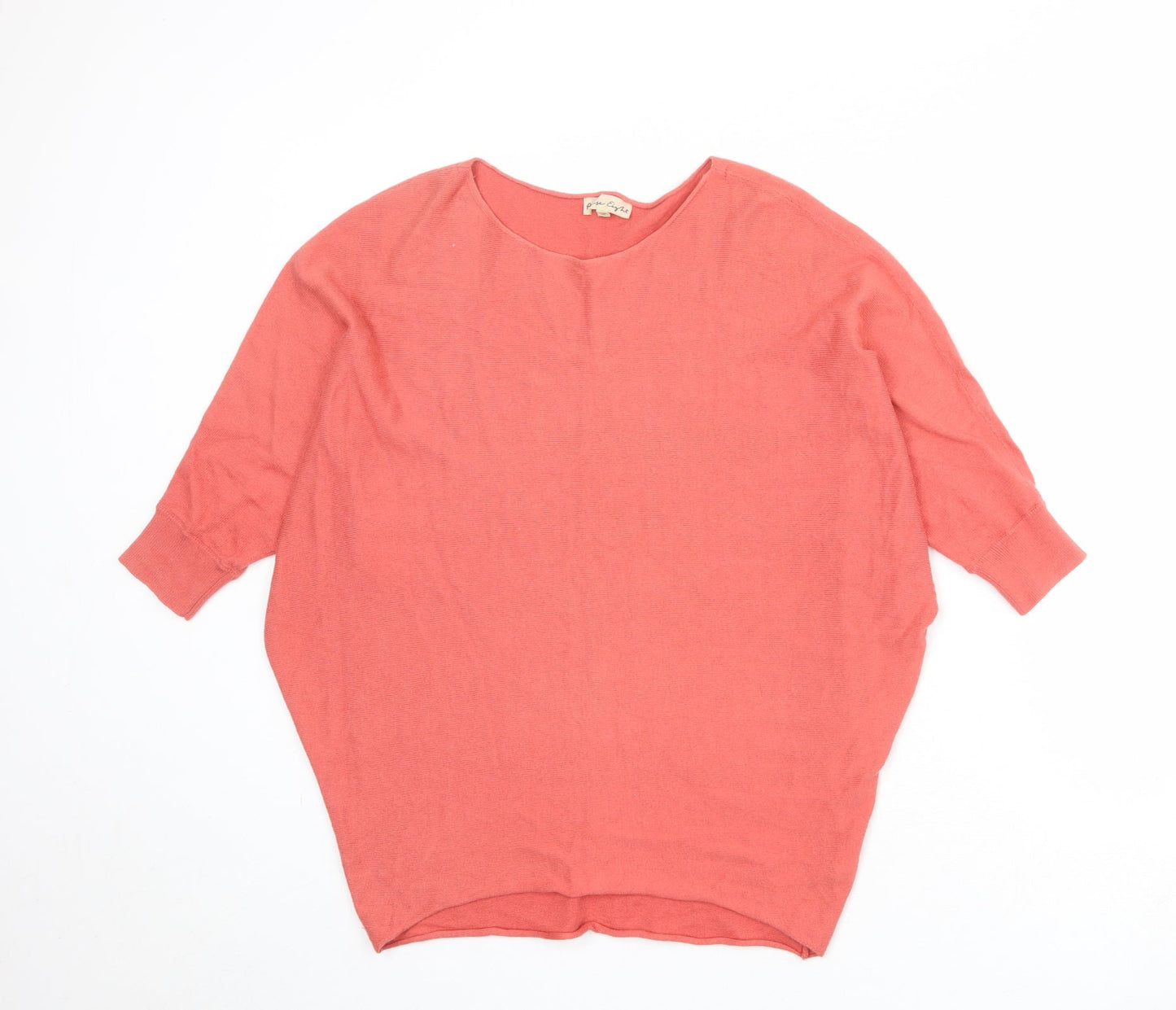 Phase Eight Womens Pink Round Neck Cotton Pullover Jumper Size XS