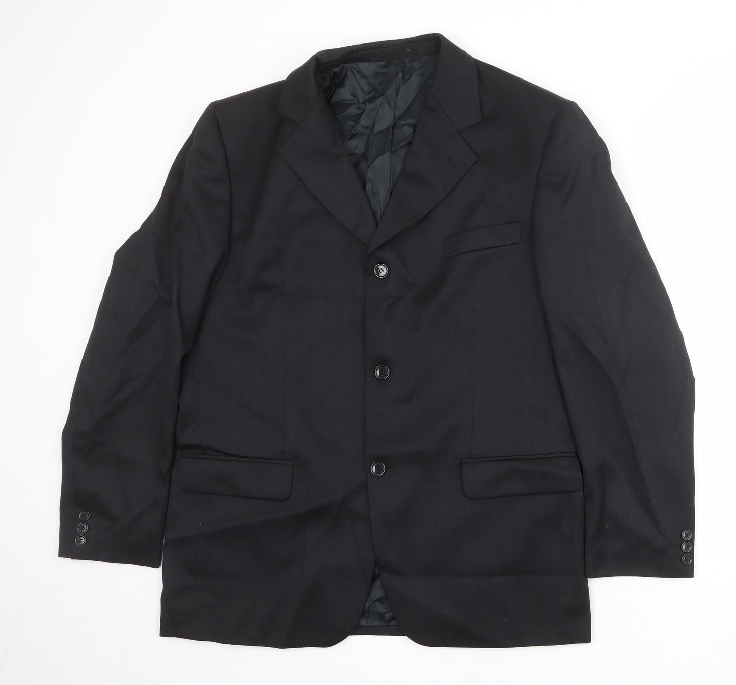 Horne Brothers Mens Black Polyester Jacket Suit Jacket Size 42 Regular