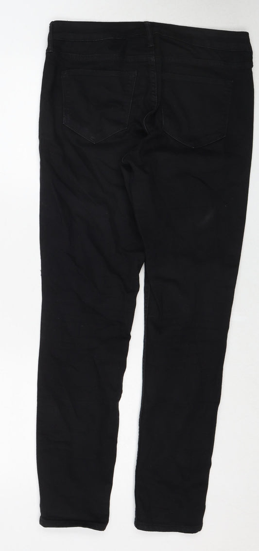 H&M Womens Black Cotton Skinny Jeans Size 29 in Regular Zip