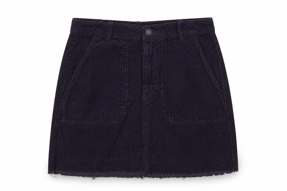 Stradivarius Womens Purple Cotton A-Line Skirt Size 10 Zip