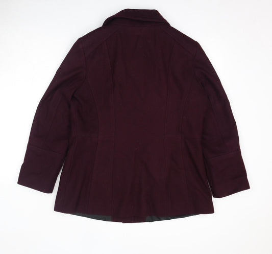 London Fog Womens Red Jacket Size L Button