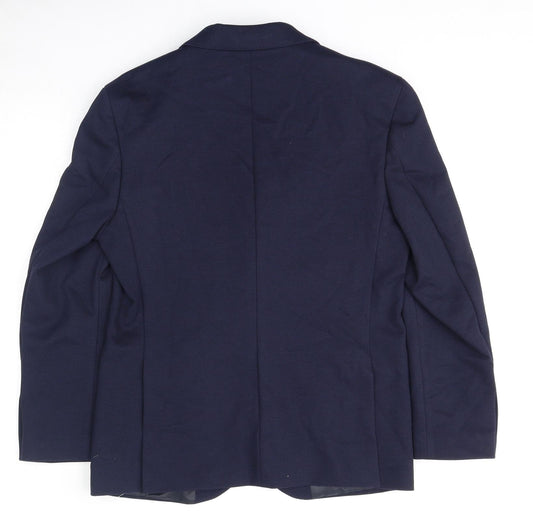 Marks and Spencer Mens Blue Polyamide Jacket Suit Jacket Size 38 Regular