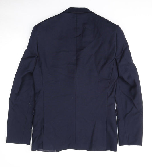 NEXT Mens Blue Wool Jacket Suit Jacket Size 38 Regular