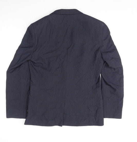 NEXT Mens Blue Polyester Jacket Suit Jacket Size 40 Regular