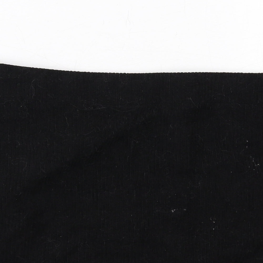 Reclaimed Vintage Womens Black Polyester A-Line Skirt Size 14 Zip