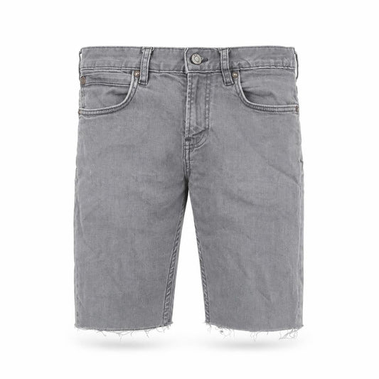 French Connection Mens Grey Cotton Chino Shorts Size 28 in Slim Zip - Frayed Hem