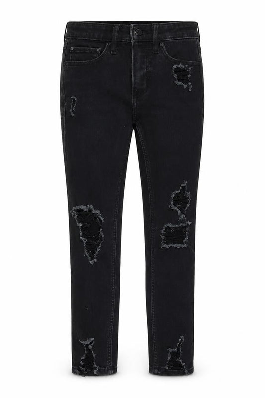 Hollister Womens Black Cotton Skinny Jeans Size 23 in L26 in Regular Button