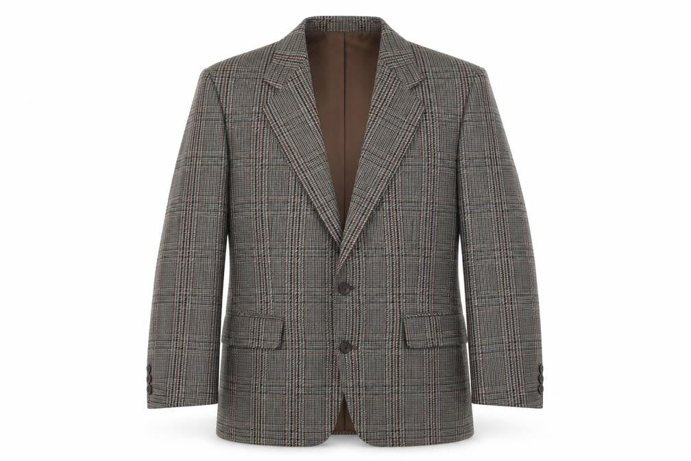 Mens 40 Chest Regular Dunn & Co Brown Two-Button
