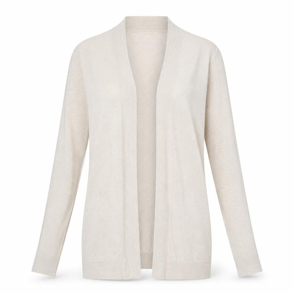 Mango Womens Beige V-Neck Viscose Cardigan Jumper Size XS