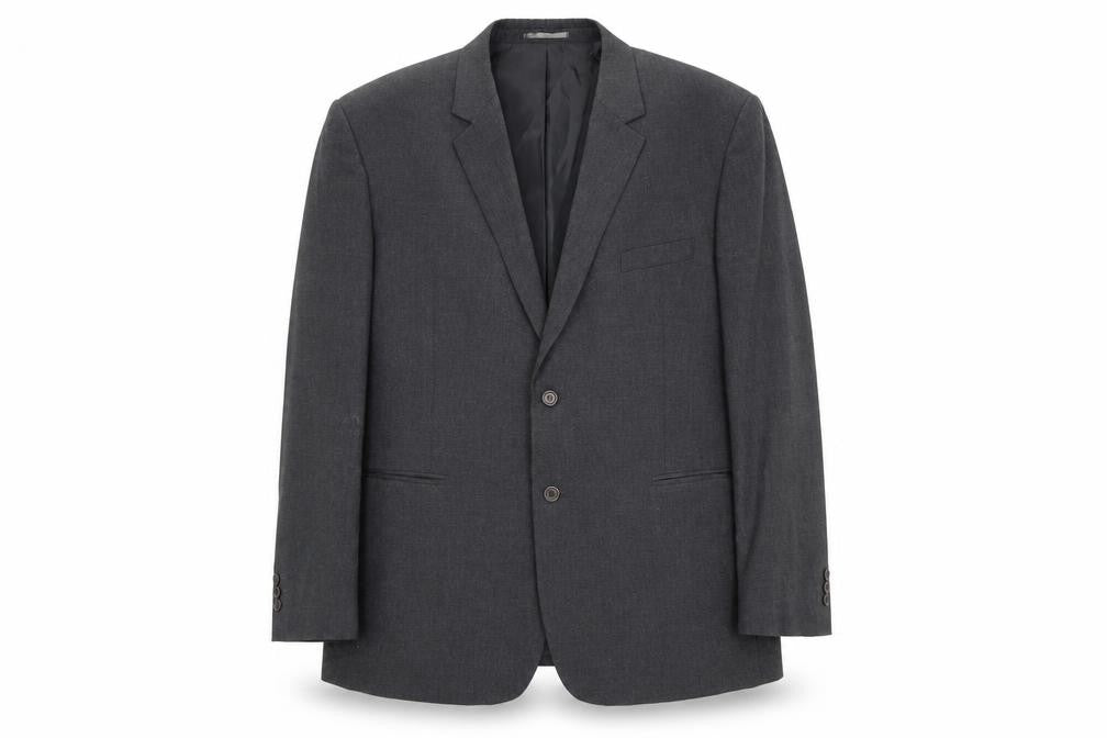 The Fitting Room Mens Grey Polyester Jacket Suit Jacket Size 48 Regular