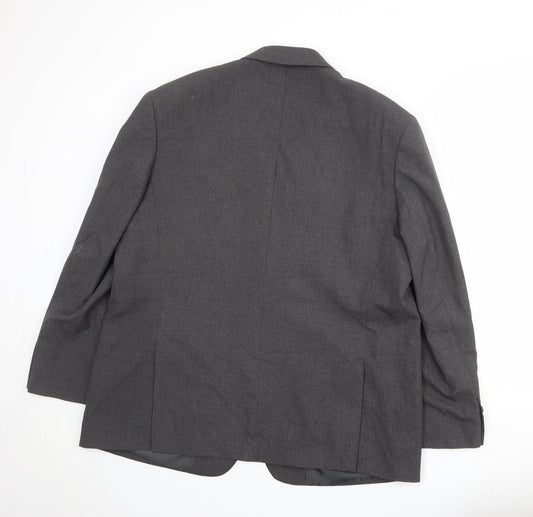The Fitting Room Mens Grey Polyester Jacket Suit Jacket Size 48 Regular