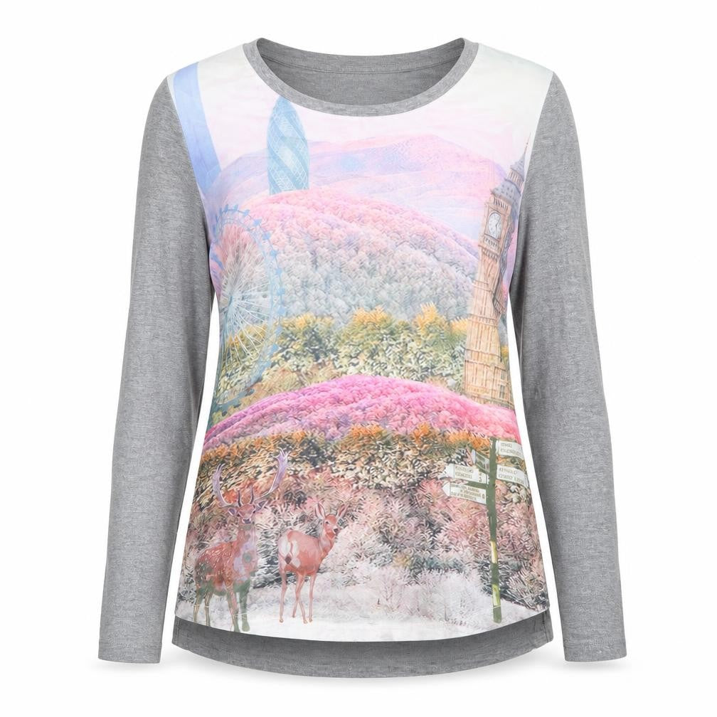 Louche Womens Multicoloured Polyester Basic Blouse Size 8 Round Neck - London View