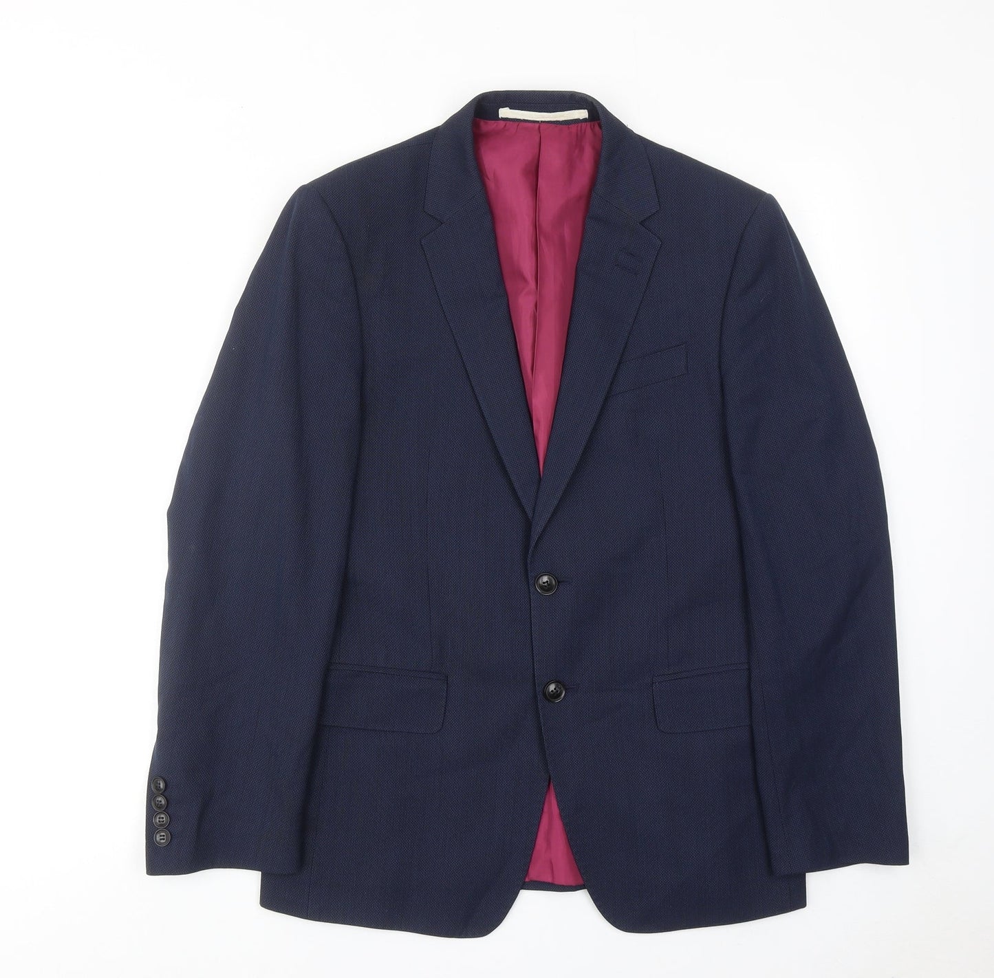 Marks and Spencer Mens Blue Polyacrylate Fibre Jacket Suit Jacket Size 36 Regular