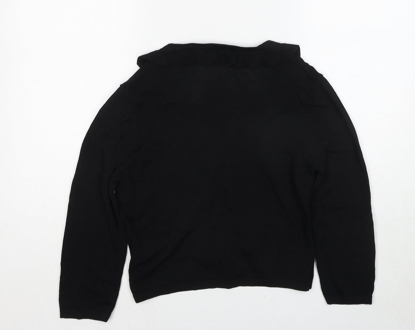 Alex & Co Womens Black V-Neck Viscose Cardigan Jumper Size 10