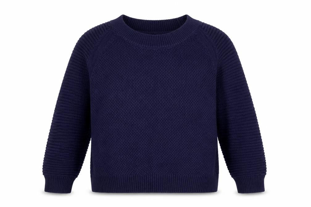 Great Plains London Womens Blue Round Neck Cotton Pullover Jumper Size XS