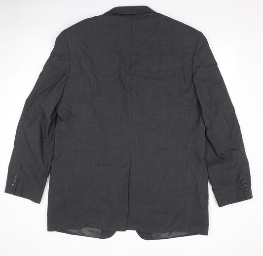Marks and Spencer Mens Grey Polyester Jacket Suit Jacket Size 44 Regular