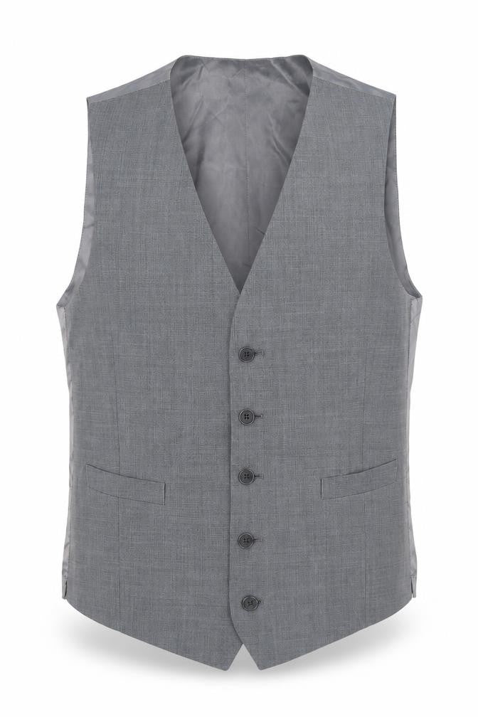 Marks and Spencer Mens Grey Wool Jacket Suit Waistcoat Size L Regular