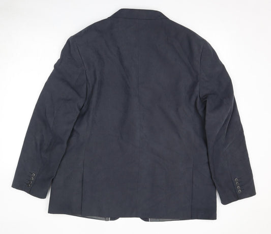 Marks and Spencer Mens Blue Polyester Jacket Suit Jacket Size 46 Regular