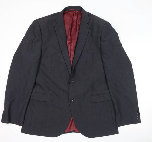NEXT Mens Grey Wool Jacket Suit Jacket Size 42 Regular